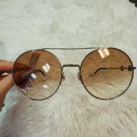 Gucci GG0878S-003 Metal Round Sunglasses